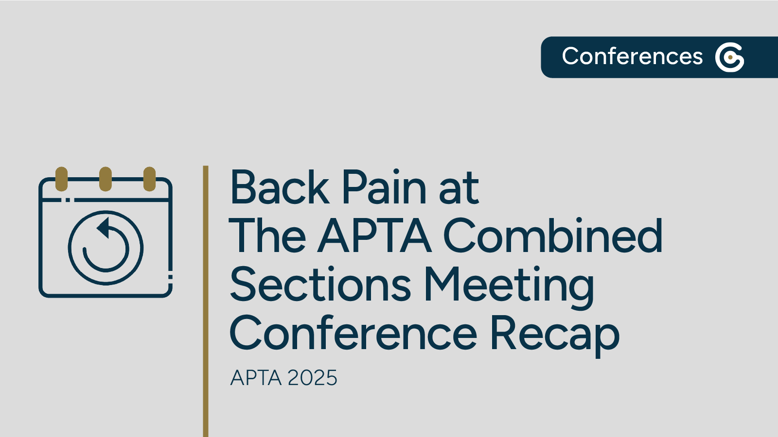 APTA Combined Sections Meeting Conference & Exposition - Conference Recap on Back Pain featured image