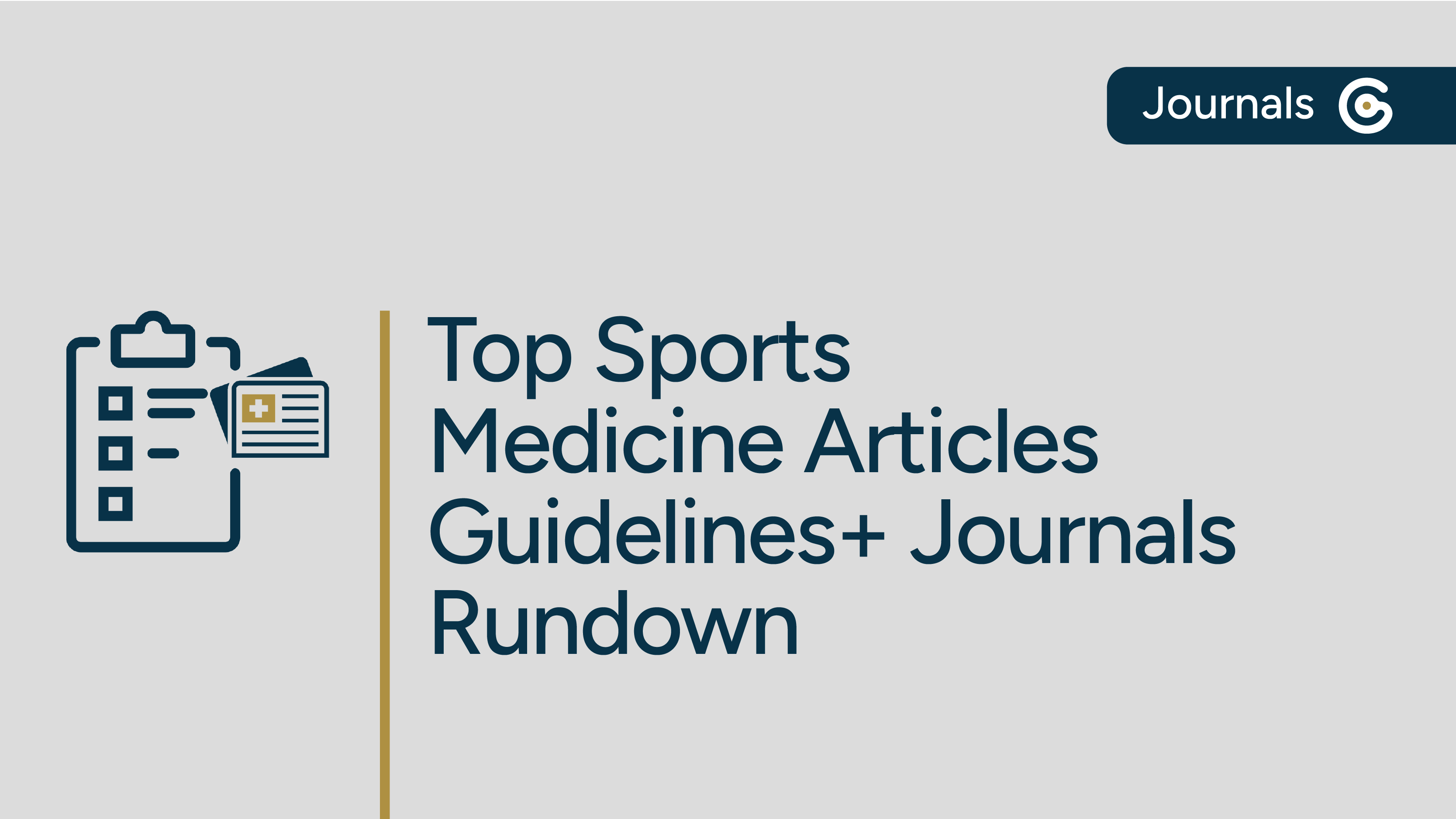 Top Sports Medicine Articles Guidelines+ Journals Rundown featured image