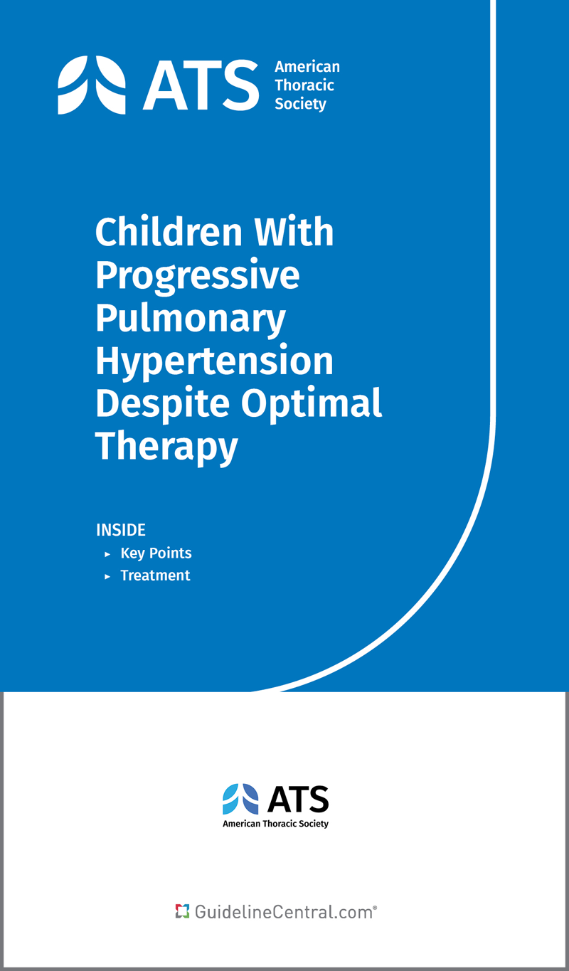 Children With Progressive Pulmonary Hypertension Despite Optimal Therapy