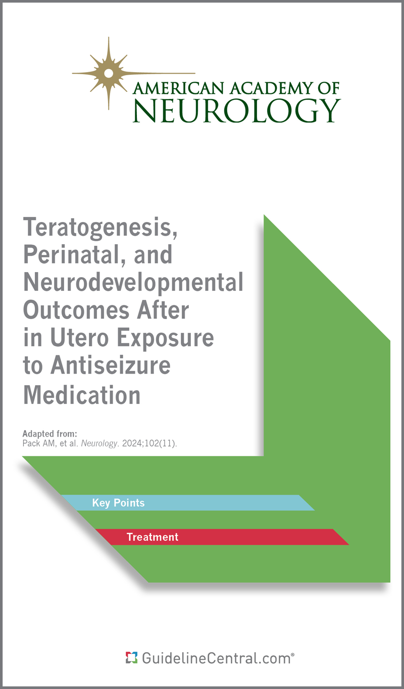 Teratogenesis, Perinatal, and Neurodevelopmental Outcomes After in Utero Exposure to Antiseizure Medication