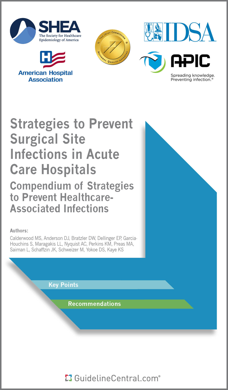 Strategies to Prevent Surgical Site Infections in Acute Care Hospitals