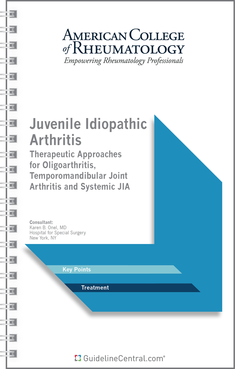 Juvenile Idiopathic Arthritis — Therapeutic Approaches for Oligoarthritis, Temporomandibular Joint Arthritis and Systemic JIA