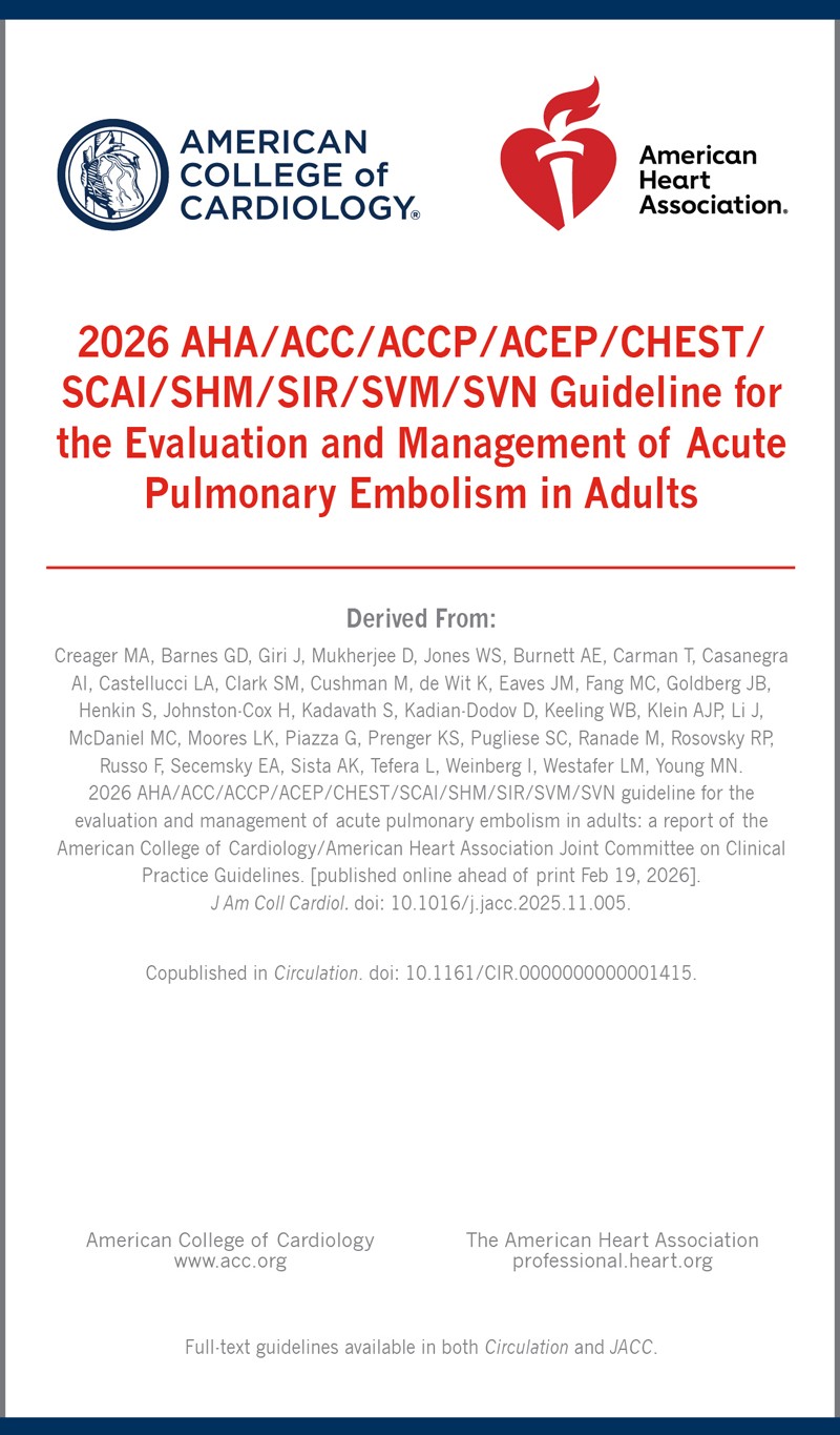 Evaluation and Management of Acute Pulmonary Embolism in Adults