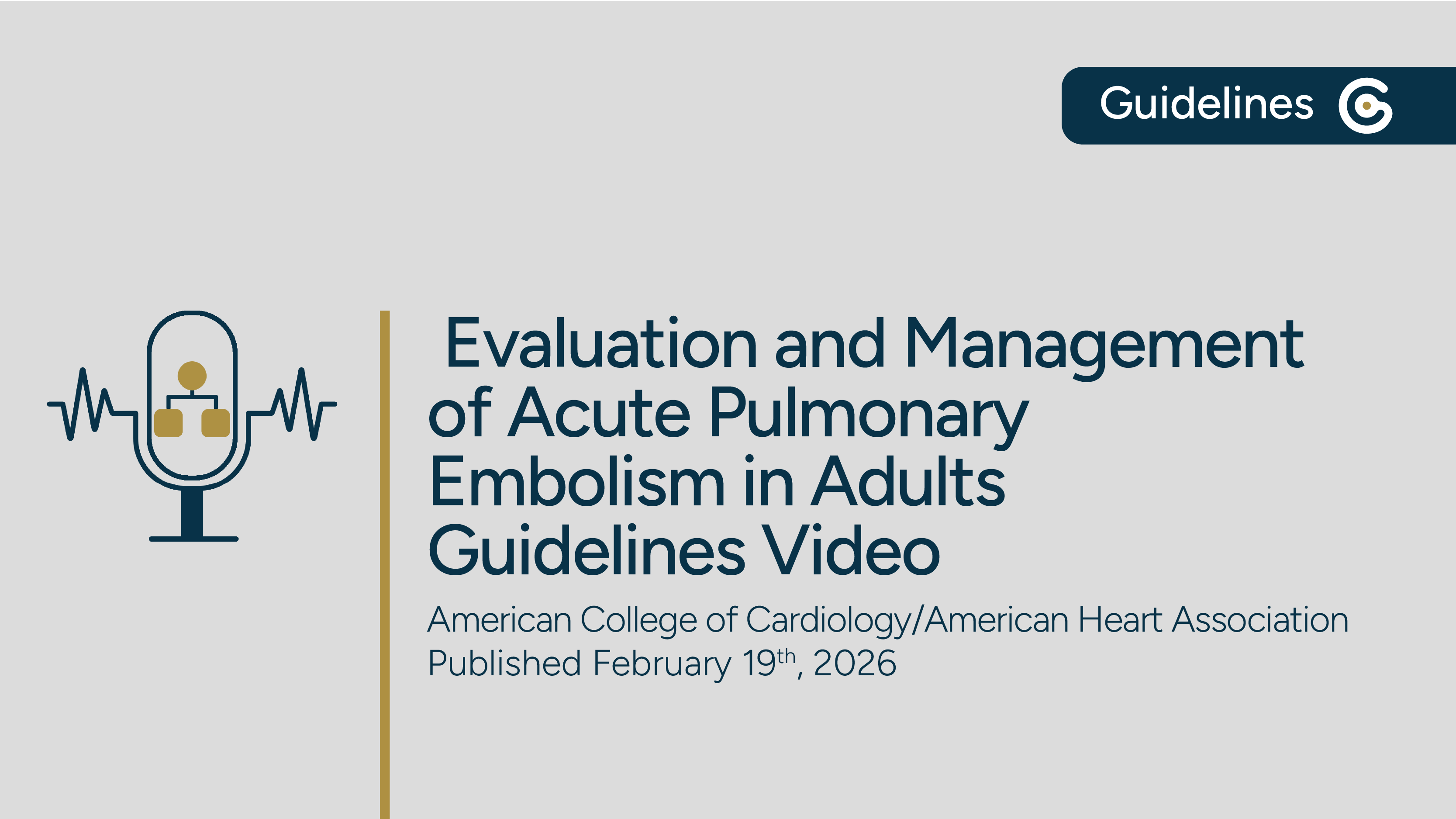 ACC/AHA Evaluation and Management of Acute Pulmonary Embolismin Adults - Key Messages featured image