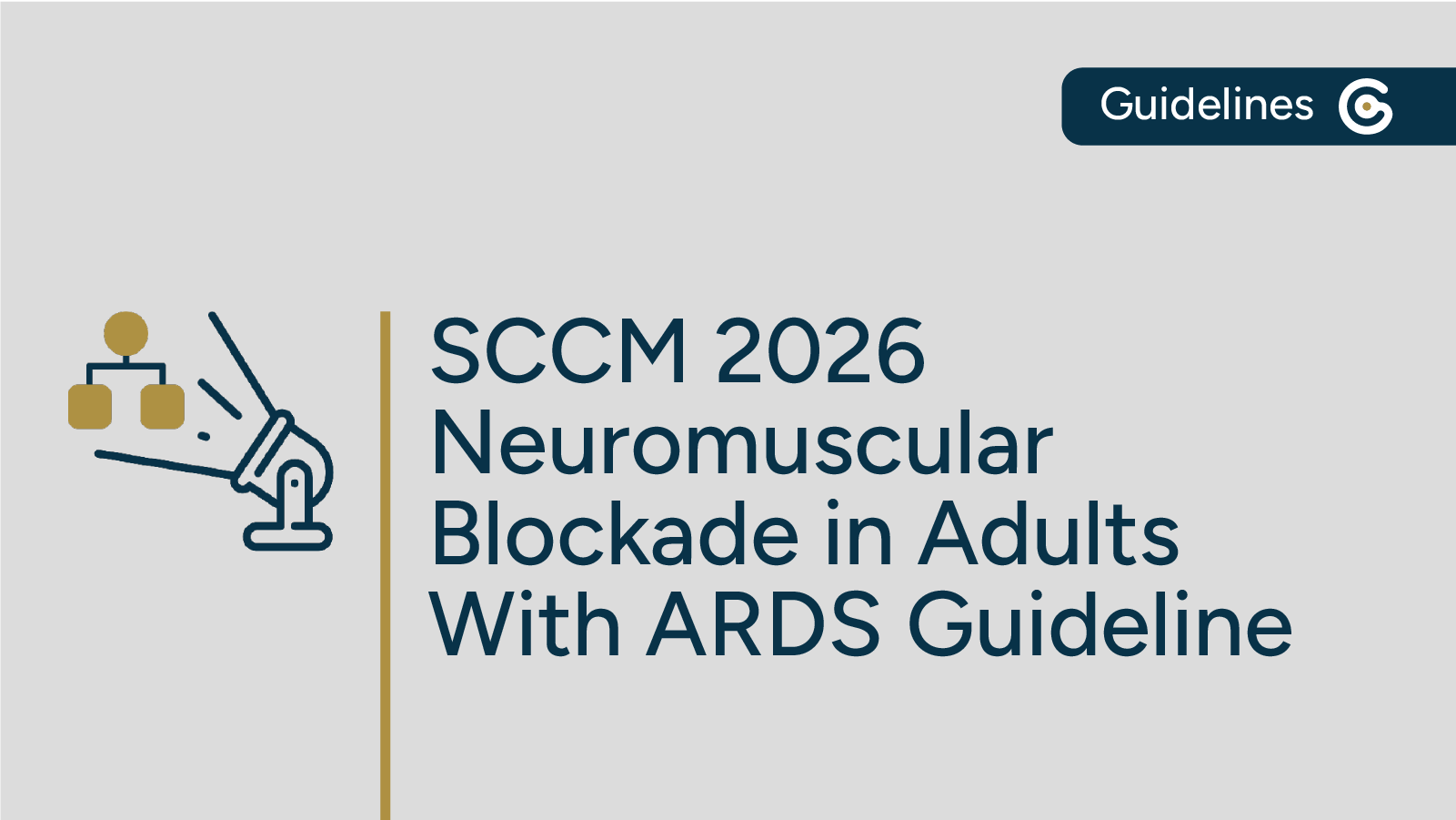 2026 SCCM Neuromuscular Blockade in Adults with Acute Respiratory Distress Syndrome Guideline Now Available featured image