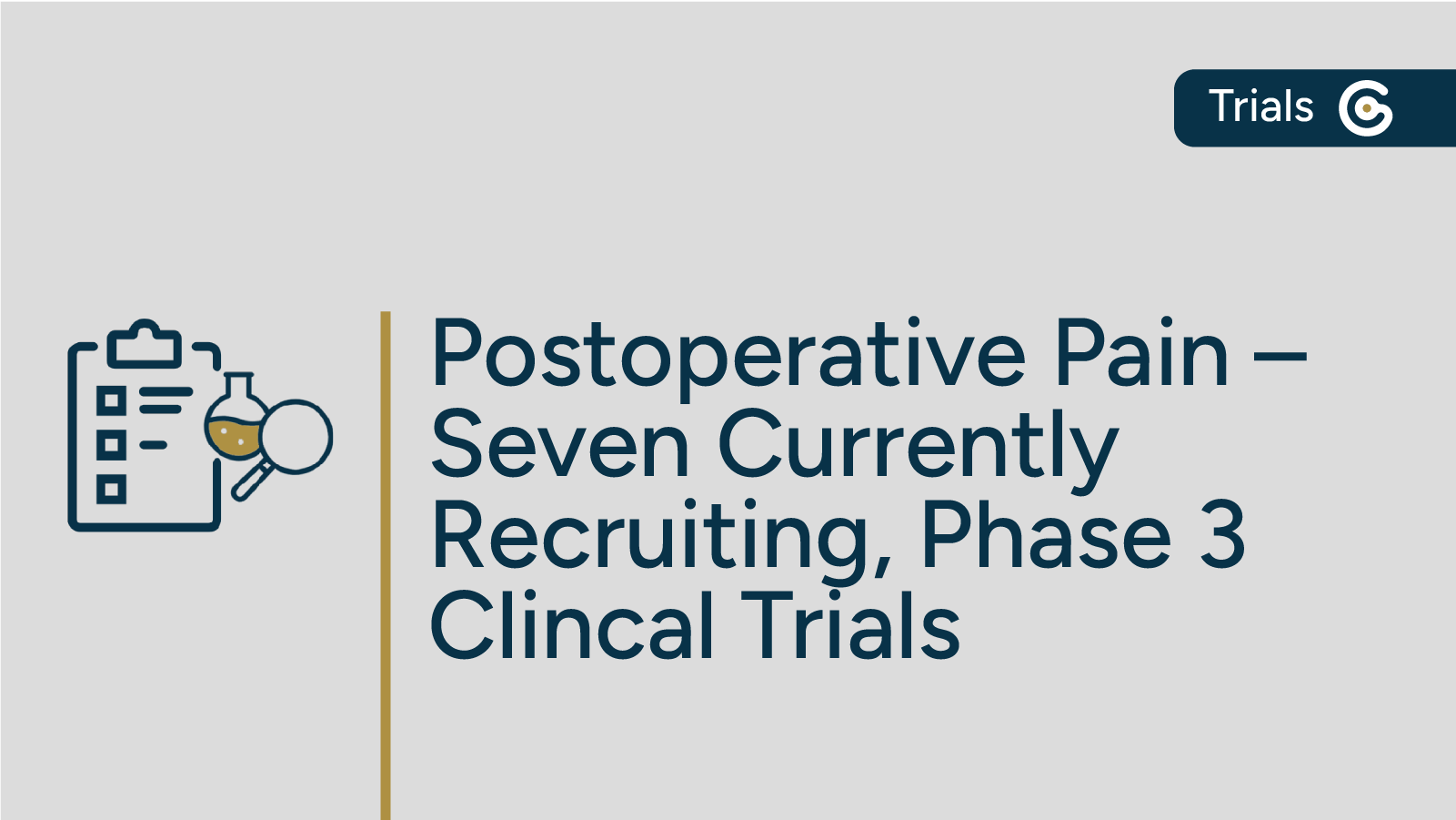 Seven Postoperative Pain Clinical Trials Currently Recruiting in the United States post image