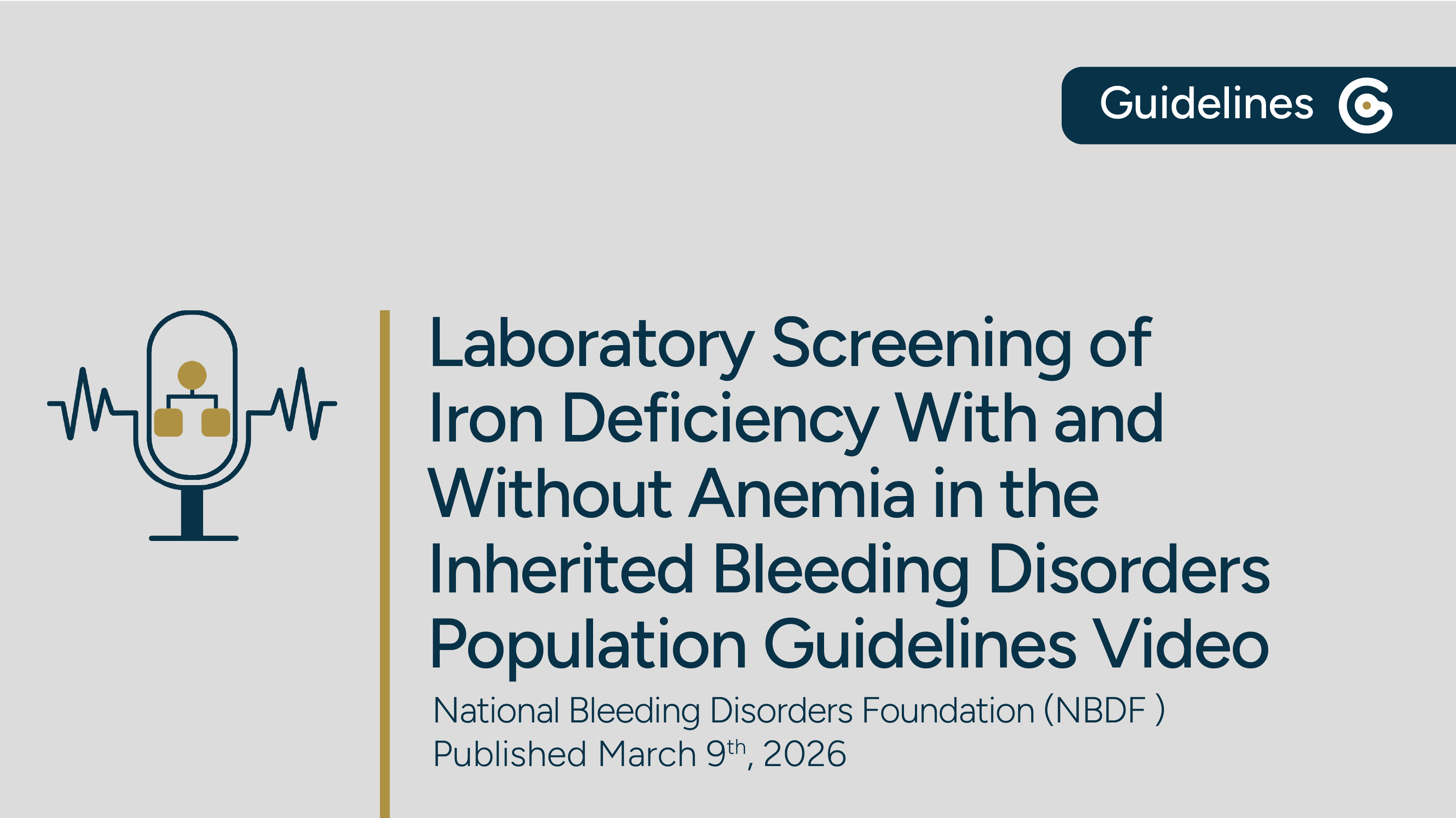 NBDF Laboratory Screening of Iron Deficiency in the Inherited Bleeding Disorders Population featured image