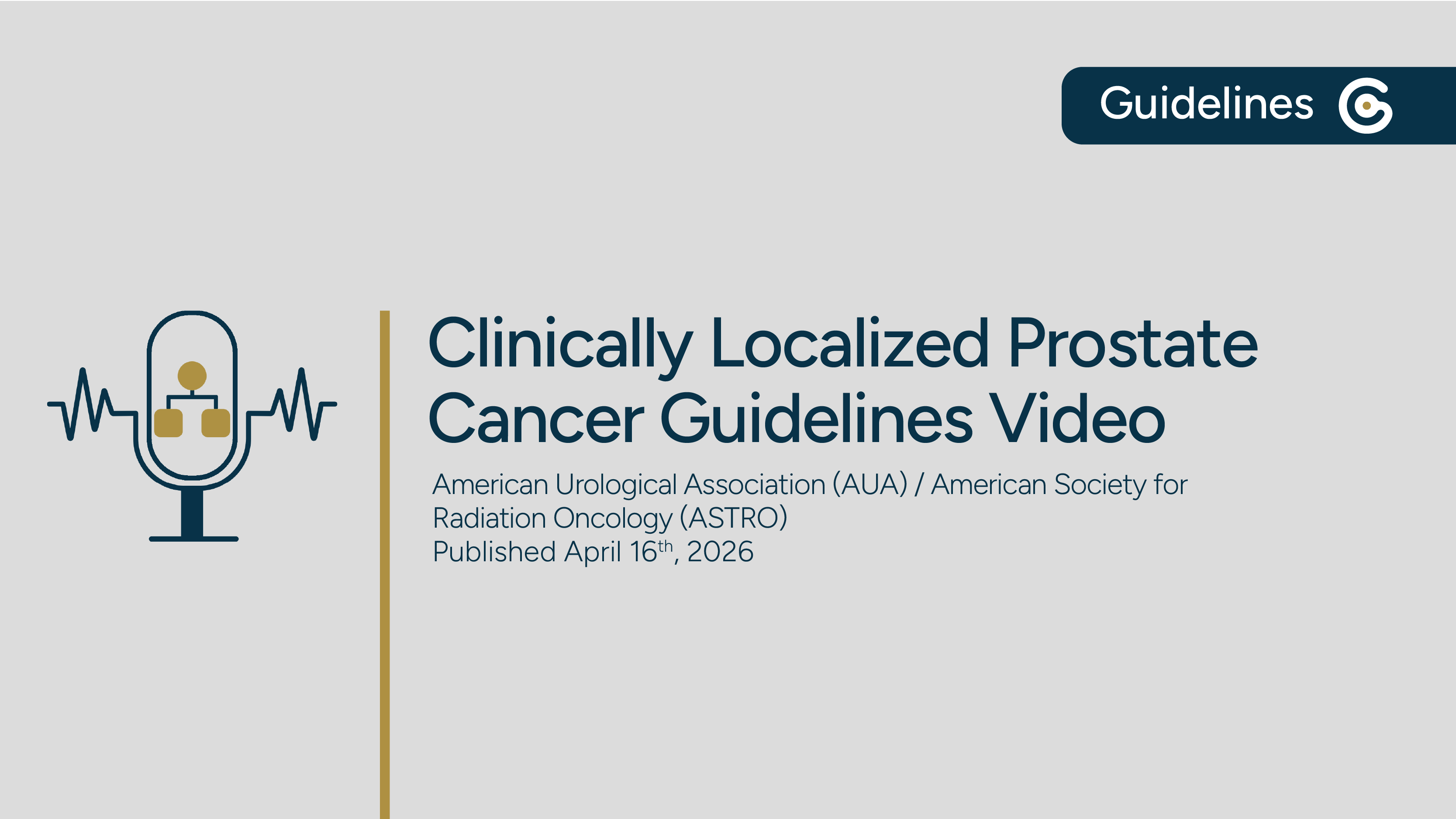 AUA/ASTRO Clinically Localized Prostate Cancer Guideline 2026 – New and Updated Recommendations featured image
