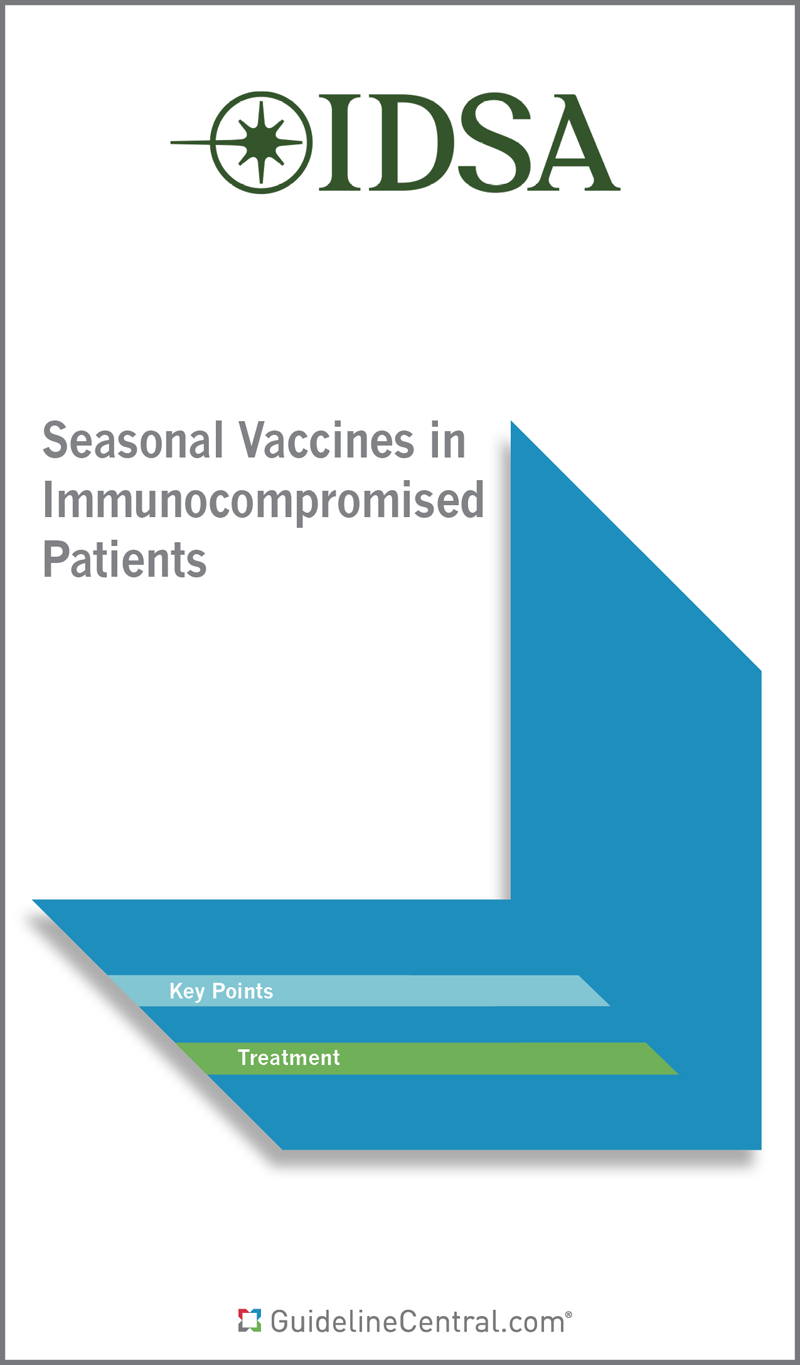 Seasonal Vaccines in Immunocompromised Patients