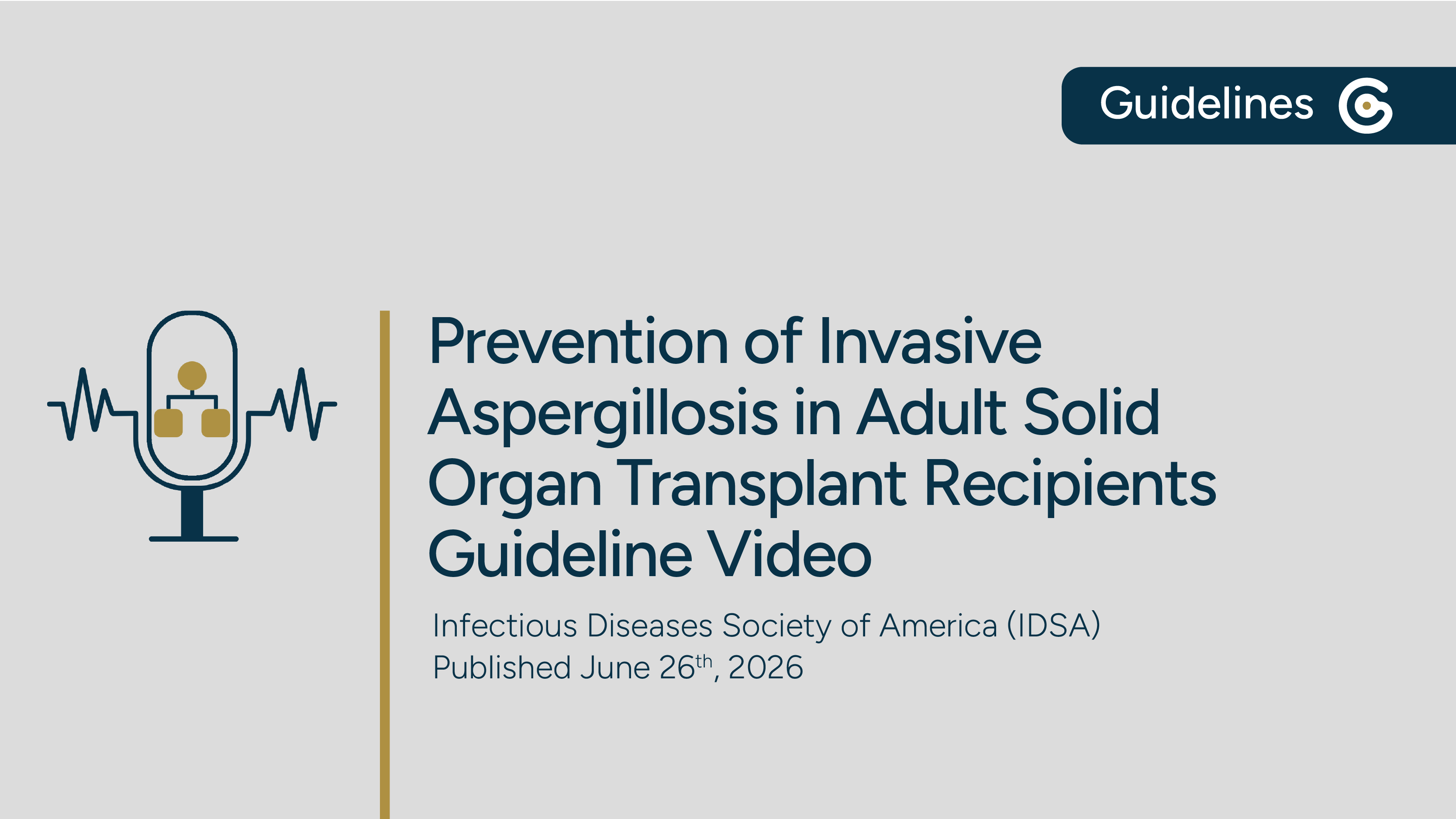 IDSA Prevention of Invasive Aspergillosis in Adult Solid Organ Transplant Recipients 2026 Guideline featured image