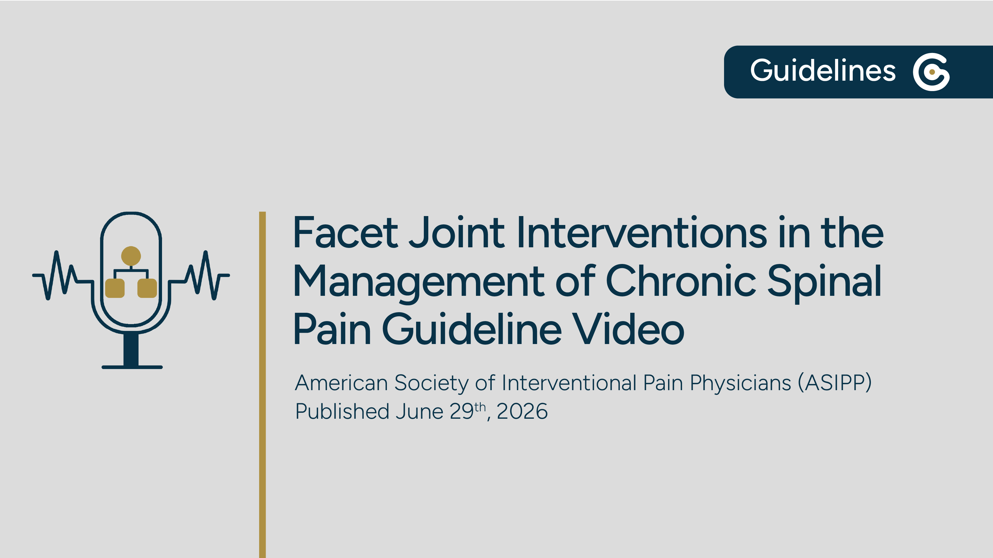 ASIPP Facet Joint Interventions in the Management of Chronic Spinal Pain 2026 Guideline featured image