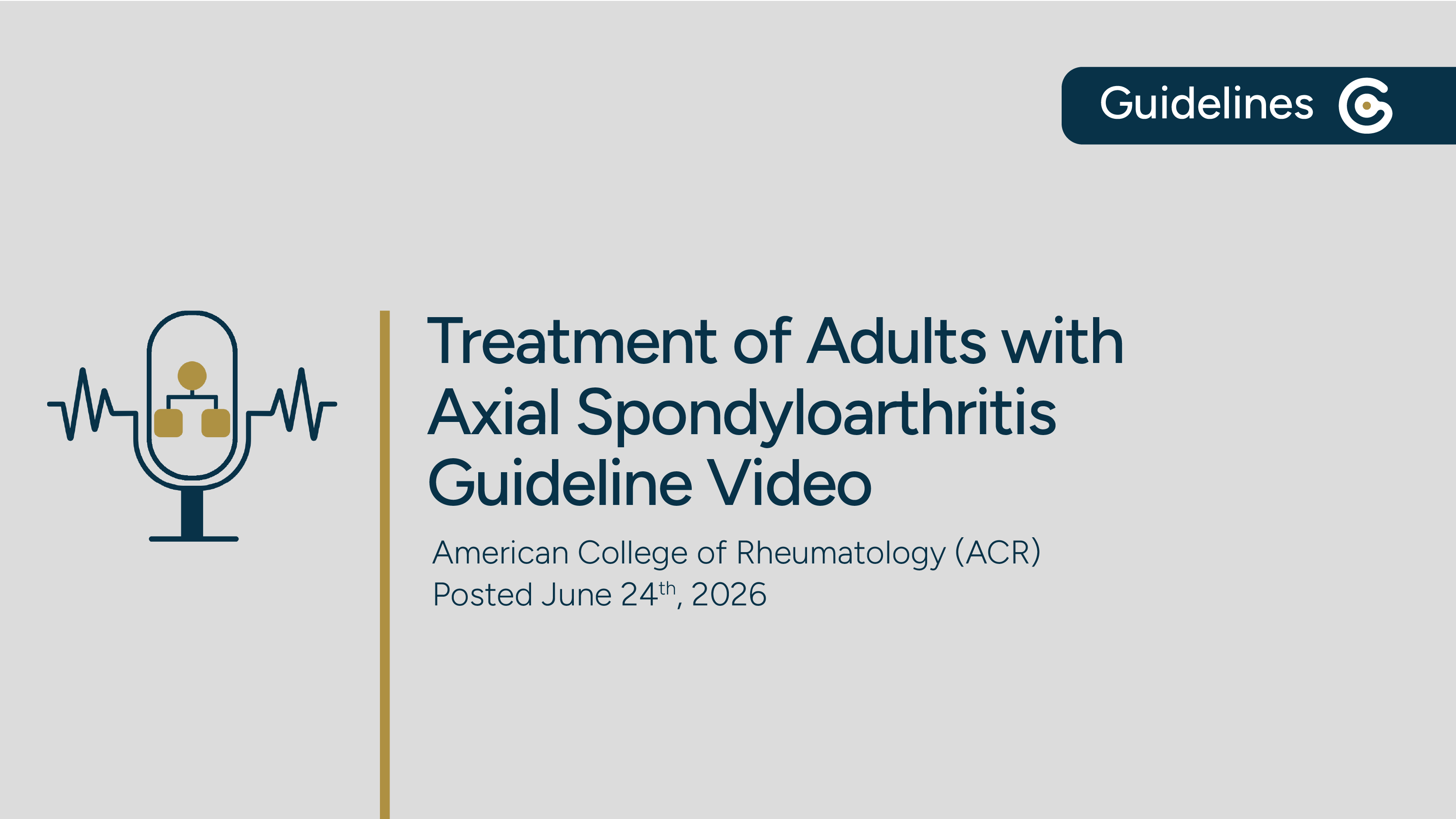 ACR Treatment of Adults with Axial Spondyloarthritis 2026 Guideline Update - Key Recommendations post image