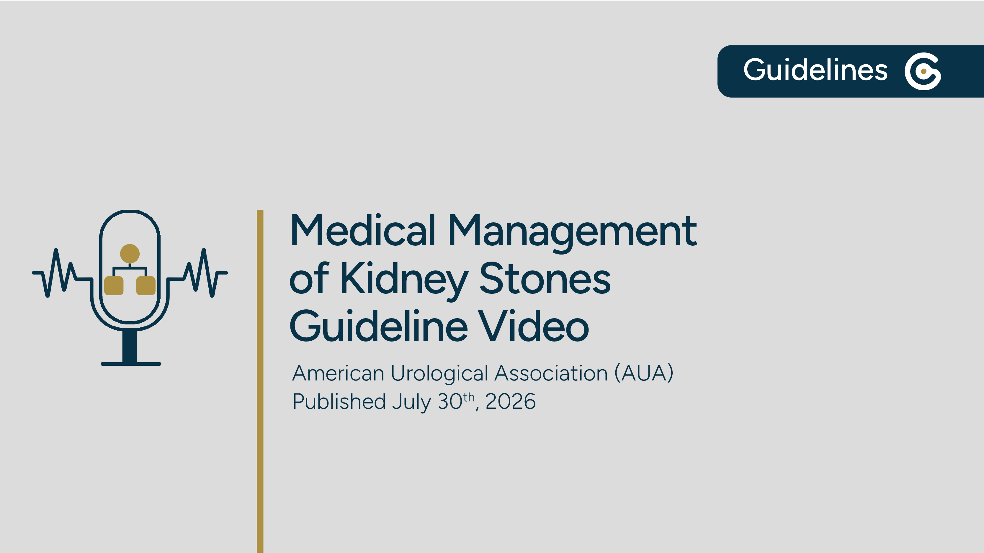 AUA Medical Management of Kidney Stones 2026 Guideline - Summary of Key Recommendations featured image