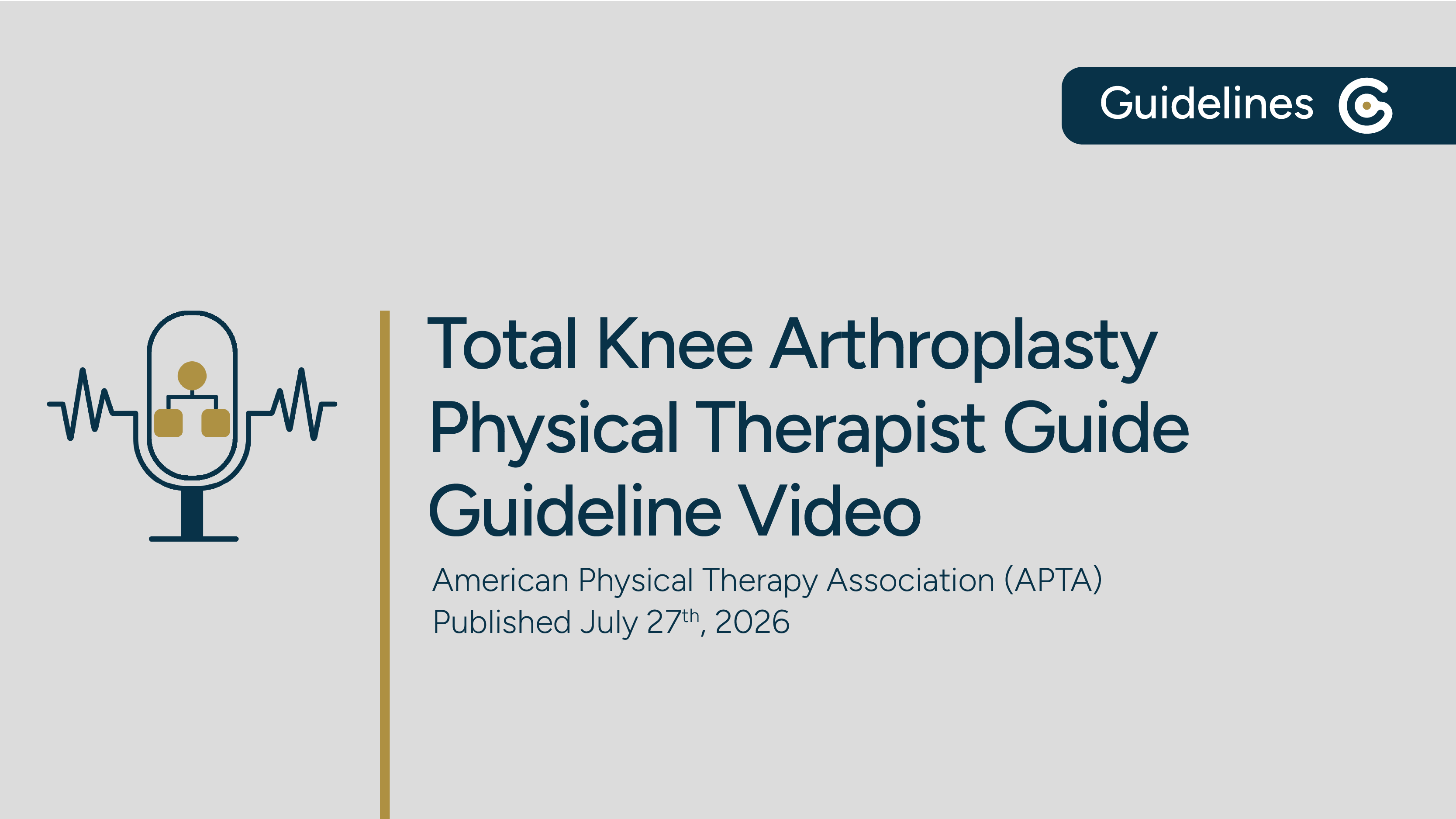 APTA Total Knee Arthroplasty Physical Therapist Guide 2026 Guideline - Key Recommendations featured image