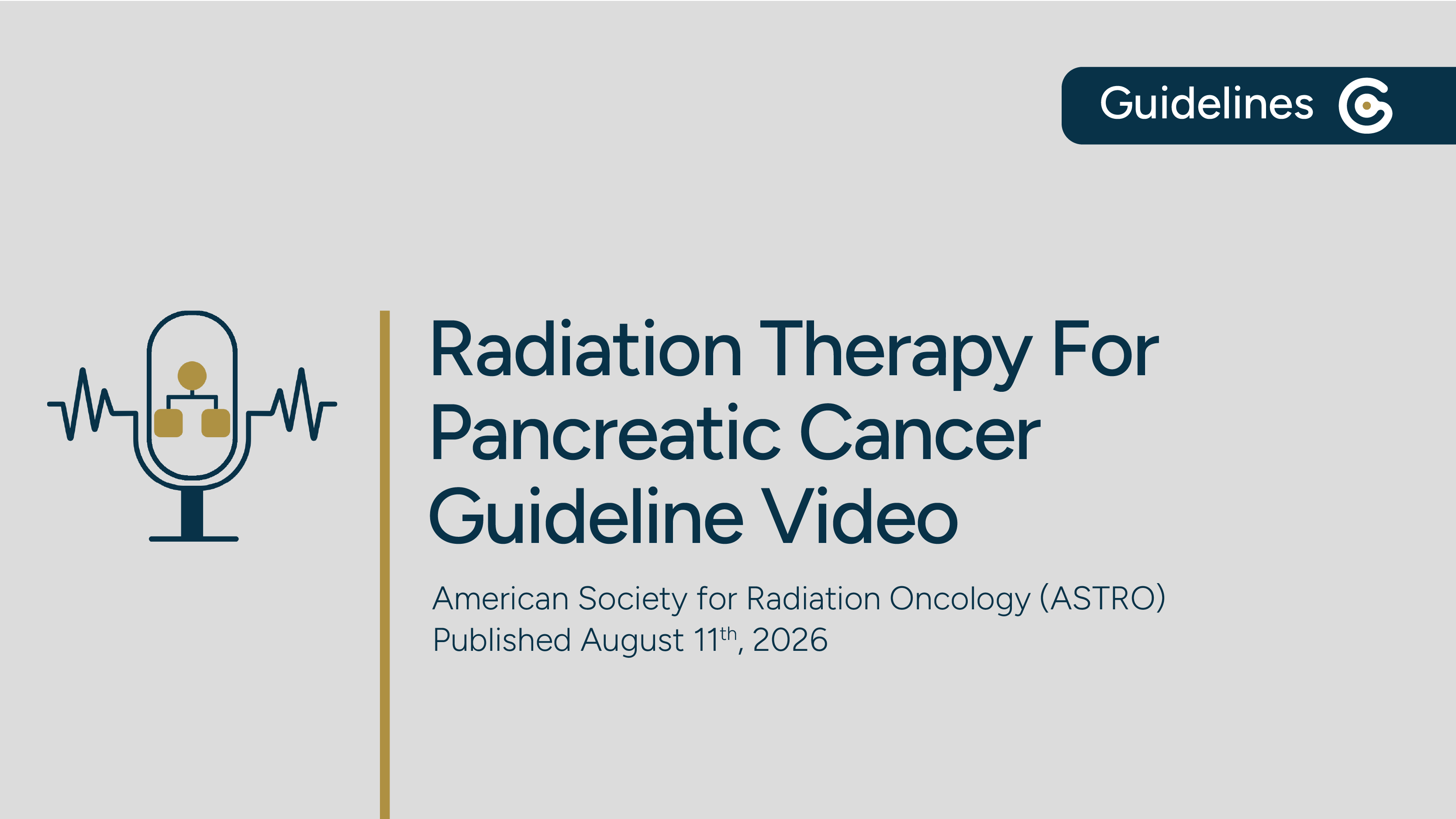 ASTRO Radiation Therapy For Pancreatic Cancer 2026 Guideline - Key Recommendations featured image